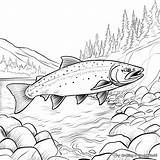 Salmon Coloring Pages  Free & Printable sketch template