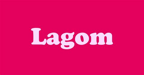 Lagom - Word Daily