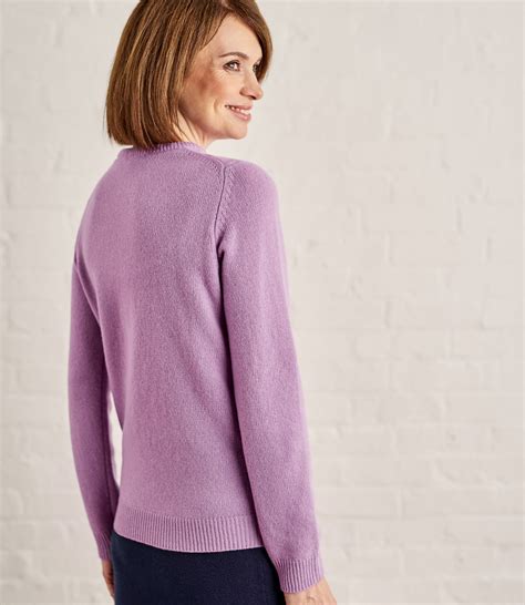 Soft Lavender | Womens Lambswool Crew Neck Sweater | WoolOvers US