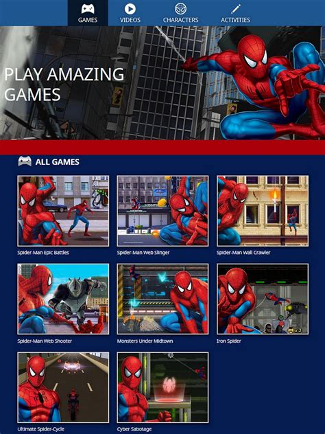 The Brick Castle: Marvel Kids Spiderman Online Free Games Review