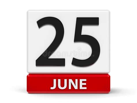 June 25th. Day 25 Of Month,Simple Calendar Icon On White Background ...