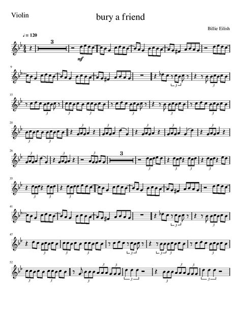 Bury a Friend Violin Sheet Music – Free Sheet Music