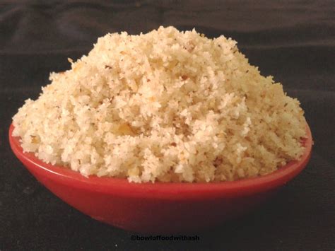 Bowl Of Food With Ash: Desiccated Coconut Recipe | How to make Desiccated Coconut