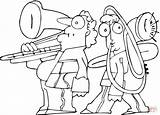 Trombone Coloring Pages  Nation sketch template