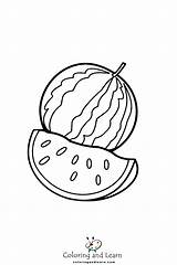 Watermelon Coloring Pages FREE 2025  And Learn sketch template