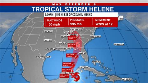 LIVE TRACK: Tropical Storm Helene expected to strengthen rapidly