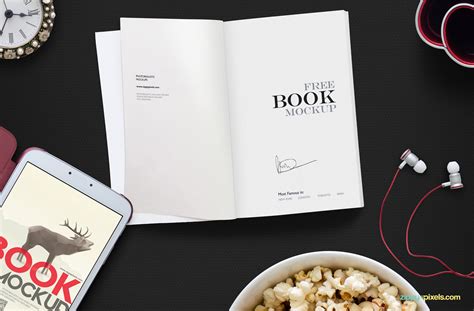 Free Open Book Mockup Scene | ZippyPixels