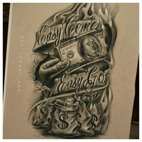 Pin by }{☆WAYNE☆}{ on tattoo shit | Money tattoo, Gangsta tattoos, Go tattoo