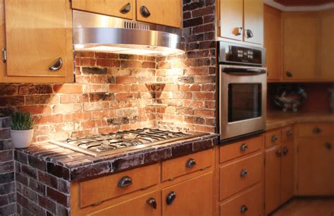 20 Sensational Brick Veneer Kitchen Backsplash – Home, Family, Style and Art Ideas