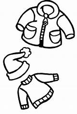 Coloring Pages Of Winter Clothes sketch template