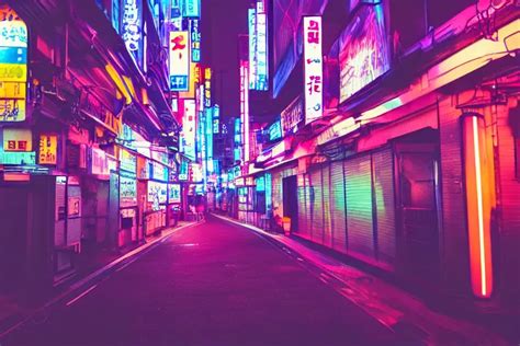neon tokyo street at night futuristic aesthetic, | Stable Diffusion