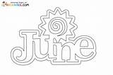 June Coloring Pages sketch template