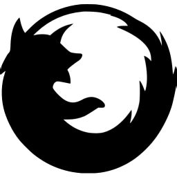 Black firefox icon - Free black browser icons