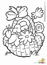 Flower Basket Coloring Pages sketch template