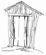 Country Outhouse Pages Coloring sketch template