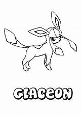 Pokemon Coloring Pages Glaceon sketch template