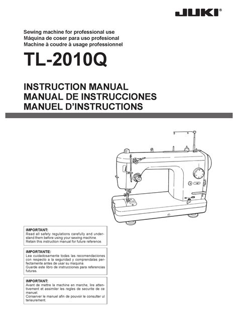 JUKI TL-2010Q INSTRUCTION MANUAL Pdf Download | ManualsLib