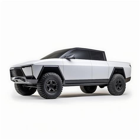 Premium AI Image | Isolated of Tesla Cybertruck Electric Pickup Truck ...