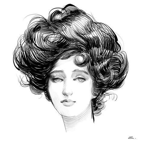 Gibson girl Gustav Klimt, Portrait Drawing, Girl Drawing, Drawing Style, Gibson Girl Hair, Art ...