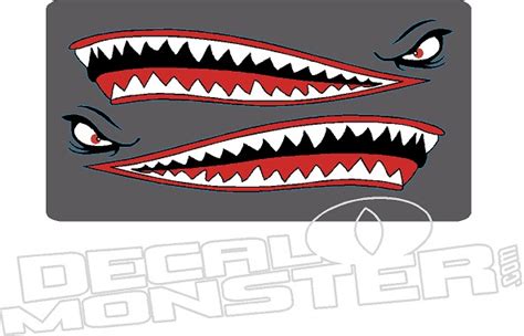 Shark Teeth Boat Decal Sticker - DecalMonster.com