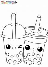 Boba Tea Coloring Pages sketch template