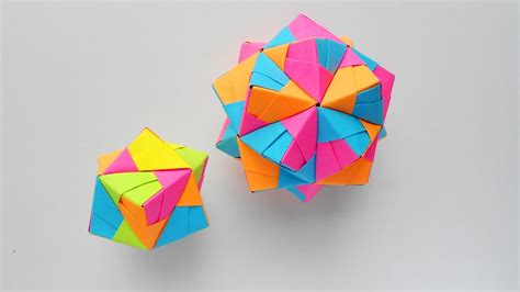 Origami Sonobe Octahedral Unit. How to make paper polyhedrons - YouTube