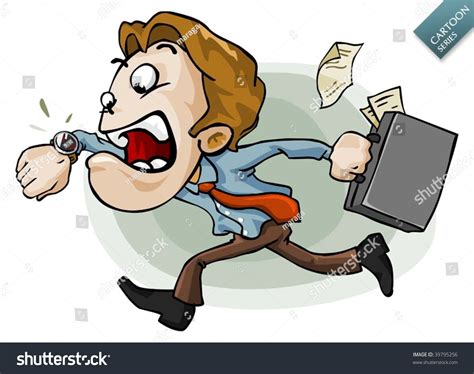 Cartoon Series: Late For Work Stock Vector Illustration 39795256 : Shutterstock