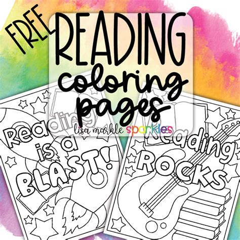 Free Reading Coloring Pages Printable PDF - Lisa Markle Sparkles ...