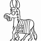Democratic Symbol Donkey Coloring Page Sketch sketch template
