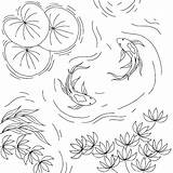 Fish Pond Coloring Page sketch template