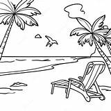 Bahamas Beach Scene Coloring Page 68444 54166 sketch template