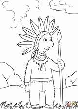 Cartoon Native American Chief coloring Page  Free Printable Coloring Pages sketch template