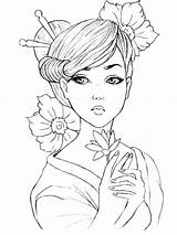 Beautiful Girl coloring pages sketch template