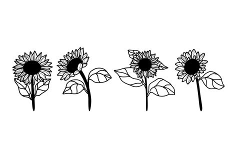 Sunflower Silhouette Svg Free Free Layered Svg Files Images