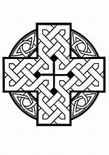 Celtic Cross Coloring Page sketch template