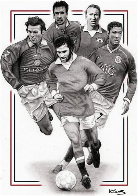 Manchester United Legends Drawing by Niall Swords - Fine Art America