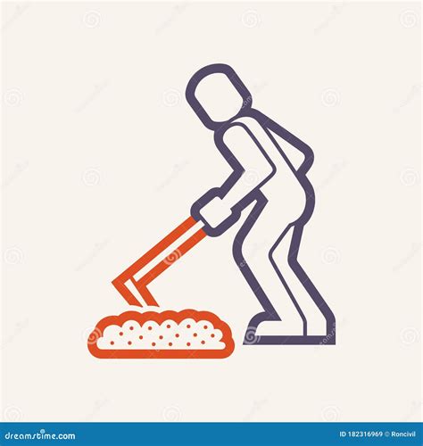 Worker concrete icon stock vector. Illustration of building - 182316969