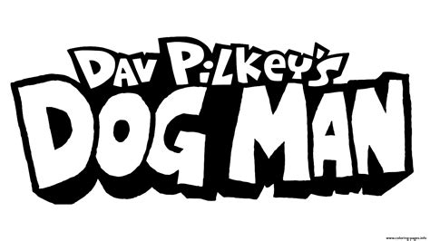 Dav Pilkeys Dog Man Logo Coloring page Printable