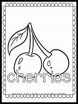 Cherry Coloring Page sketch template