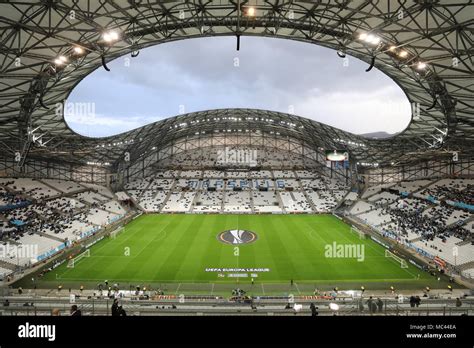 12 April 2018, France, Marseille: Football, Europa League quarter final ...