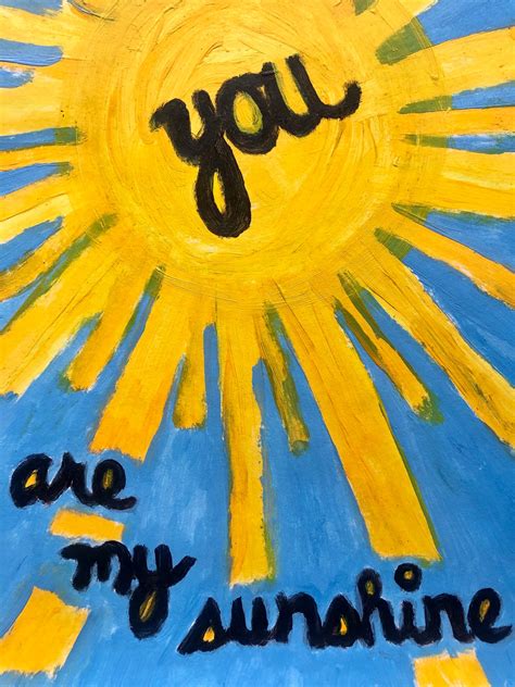 You Are My Sunshine Painting 9 x 12 | Etsy