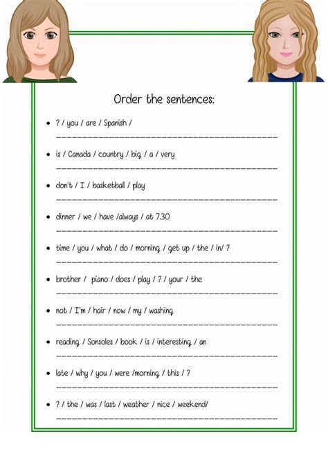 Unscramble the sentences online activity | Live Worksheets - Worksheets Library