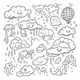 Cloud Types Coloring Pages sketch template