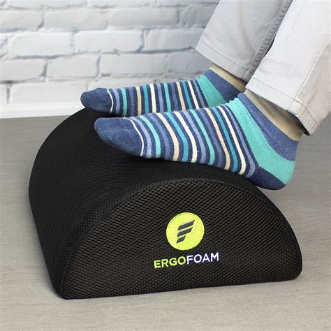 ErgoFoam Foot Rest Under Desk (Tall) - Breathable Mesh Foot Rest