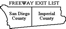 San Diego California Freeway Exit List