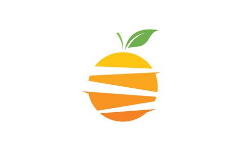 Fresh Fruit Orange Logo Vector Design Template V7