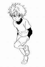 Hunter Killua Coloring Pages Coloriage Anime Gon Friends Printable  sketch template