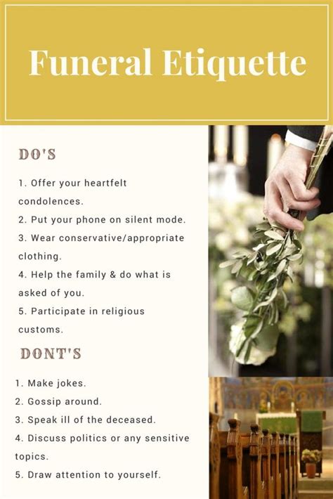 Do’s and Don’ts – funeral.com | Funeral etiquette, Heartfelt ...