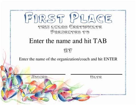 1St 2Nd 3Rd Place Certificate Template Beautiful 29 Of First throughout First Place Award ...