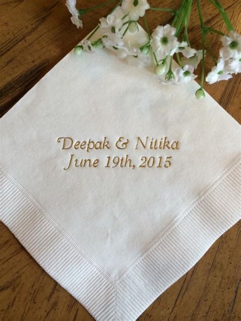 50 Personalized Napkins Personalized Napkins Wedding Personalized Cocktail Beverage Paper ...